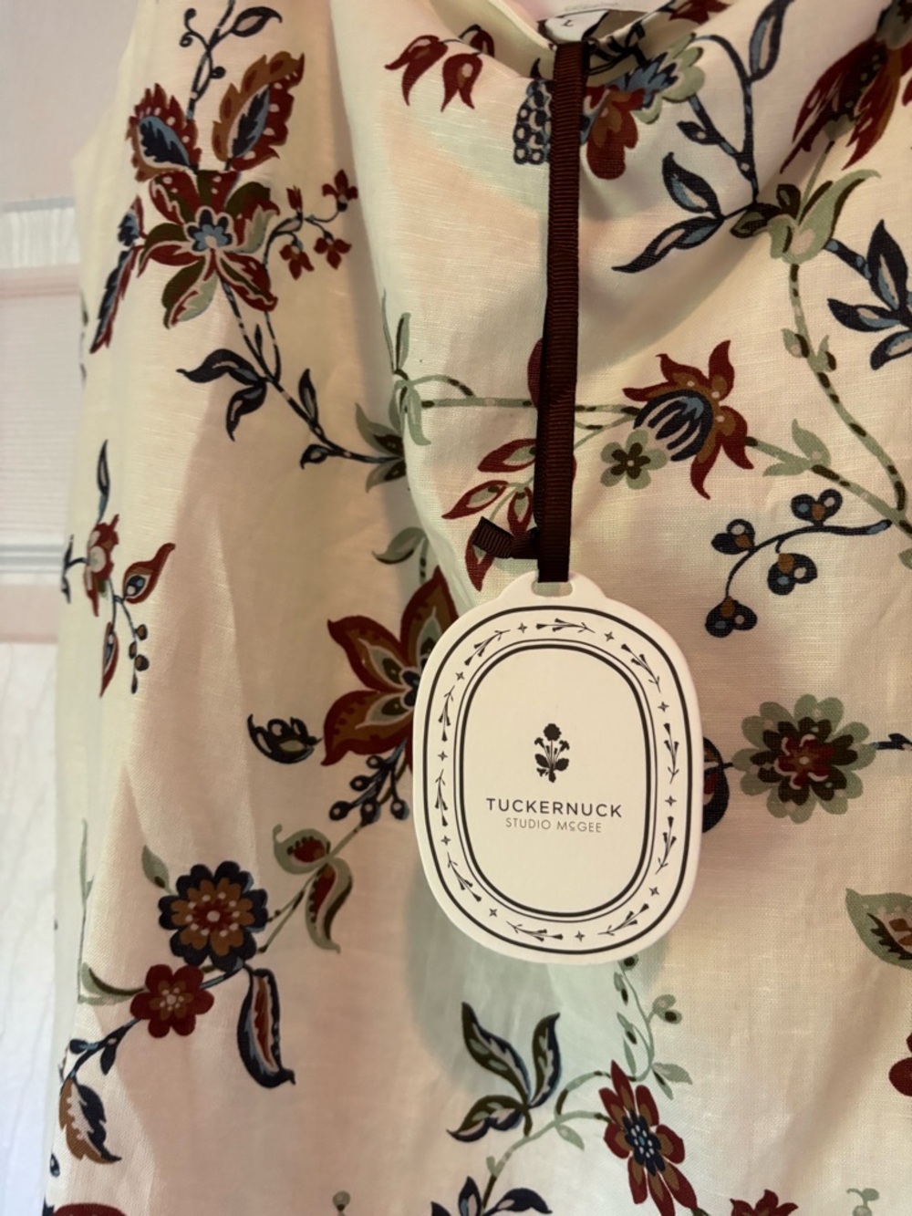 Tuckernuck x Studio McGee Cassie Dress Terracotta Chintz Linen Blend Large - Picture 7 of 9